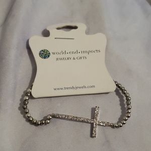 Sliver Cross Bracelet
